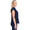 Cherokee Infinity Womens Mock Neck Scrub Top, 4 Pockets, Dolman Sleeves, Rib-Knit Back Panel Stylish Medical Top – CK742A(Navy)