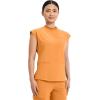 Cherokee Infinity Womens Mock Neck Scrub Top, 4 Pockets, Dolman Sleeves, Rib-Knit Back Panel Stylish Medical Top – CK742A(Orange Sunrise)