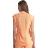 Cherokee Infinity Womens Mock Neck Scrub Top, 4 Pockets, Dolman Sleeves, Rib-Knit Back Panel Stylish Medical Top – CK742A(Peach Linen)