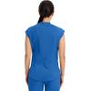 Cherokee Infinity Womens Mock Neck Scrub Top, 4 Pockets, Dolman Sleeves, Rib-Knit Back Panel Stylish Medical Top – CK742A(Royal)