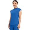 Cherokee Infinity Womens Mock Neck Scrub Top, 4 Pockets, Dolman Sleeves, Rib-Knit Back Panel Stylish Medical Top – CK742A(Royal)