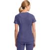 Cherokee Infinity Womens Mock Wrap Scrub Top, 4 Pockets, Rib-Knit Panel, Moisture-Wicking 360° Stretch – 2625A(Grape)