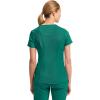 Cherokee Infinity Womens Mock Wrap Scrub Top, 4 Pockets, Rib-Knit Panel, Moisture-Wicking 360° Stretch – 2625A(Hunter Green)