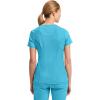 Cherokee Infinity Womens Mock Wrap Scrub Top, 4 Pockets, Rib-Knit Panel, Moisture-Wicking 360° Stretch – 2625A(Turquoise)