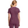 Cherokee Infinity Womens Mock Wrap Scrub Top, 4 Pockets, Rib-Knit Panel, Moisture-Wicking 360° Stretch – 2625A(Wine)
