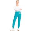 Cherokee Infinity Womens Pull-On Scrub Jogger Pants Mid Rise Bottoms, 4 Pockets, Elastic Waist Interior Drawstring – IN122A(Aquaturque)