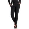Cherokee Infinity Womens Pull-On Scrub Jogger Pants Mid Rise Bottoms, 4 Pockets, Elastic Waist Interior Drawstring – IN122A(Black)