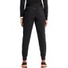 Cherokee Infinity Womens Pull-On Scrub Jogger Pants Mid Rise Bottoms, 4 Pockets, Elastic Waist Interior Drawstring – IN122A(Black)