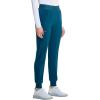 Cherokee Infinity Womens Pull-On Scrub Jogger Pants Mid Rise Bottoms, 4 Pockets, Elastic Waist Interior Drawstring – IN122A(Caribbean Blue)
