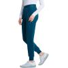 Cherokee Infinity Womens Pull-On Scrub Jogger Pants Mid Rise Bottoms, 4 Pockets, Elastic Waist Interior Drawstring – IN122A(Caribbean Blue)