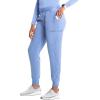 Cherokee Infinity Womens Pull-On Scrub Jogger Pants Mid Rise Bottoms, 4 Pockets, Elastic Waist Interior Drawstring – IN122A(Ciel)