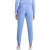Cherokee Infinity Womens Pull-On Scrub Jogger Pants Mid Rise Bottoms, 4 Pockets, Elastic Waist Interior Drawstring – IN122A(Ciel)