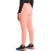 Cherokee Infinity Womens Pull-On Scrub Jogger Pants Mid Rise Bottoms, 4 Pockets, Elastic Waist Interior Drawstring – IN122A(Electric Coral)