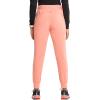 Cherokee Infinity Womens Pull-On Scrub Jogger Pants Mid Rise Bottoms, 4 Pockets, Elastic Waist Interior Drawstring – IN122A(Electric Coral)