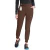 Cherokee Infinity Womens Pull-On Scrub Jogger Pants Mid Rise Bottoms, 4 Pockets, Elastic Waist Interior Drawstring – IN122A(Espresso Express)