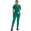 Cherokee Infinity Womens Pull-On Scrub Jogger Pants Mid Rise Bottoms, 4 Pockets, Elastic Waist Interior Drawstring – IN122A(Hunter)