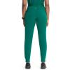 Cherokee Infinity Womens Pull-On Scrub Jogger Pants Mid Rise Bottoms, 4 Pockets, Elastic Waist Interior Drawstring – IN122A(Hunter)