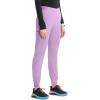 Cherokee Infinity Womens Pull-On Scrub Jogger Pants Mid Rise Bottoms, 4 Pockets, Elastic Waist Interior Drawstring – IN122A(Livewire Lilac)