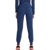 Cherokee Infinity Womens Pull-On Scrub Jogger Pants Mid Rise Bottoms, 4 Pockets, Elastic Waist Interior Drawstring – IN122A(Navy)