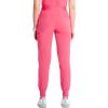Cherokee Infinity Womens Pull-On Scrub Jogger Pants Mid Rise Bottoms, 4 Pockets, Elastic Waist Interior Drawstring – IN122A(Power Pink)
