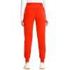 Cherokee Infinity Womens Pull-On Scrub Jogger Pants Mid Rise Bottoms, 4 Pockets, Elastic Waist Interior Drawstring – IN122A(Vivid Orange)