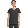 Cherokee Infinity Womens Round Neck Scrub Top, Contemporary Fit, 3 Pockets, Rib-Knit Panels, 360° Stretch – 2624A(Black)