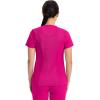 Cherokee Infinity Womens Round Neck Scrub Top, Contemporary Fit, 3 Pockets, Rib-Knit Panels, 360° Stretch – 2624A(Carmine Pink)