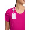 Cherokee Infinity Womens Round Neck Scrub Top, Contemporary Fit, 3 Pockets, Rib-Knit Panels, 360° Stretch – 2624A(Carmine Pink)