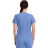 Cherokee Infinity Womens Round Neck Scrub Top, Contemporary Fit, 3 Pockets, Rib-Knit Panels, 360° Stretch – 2624A(Ciel)