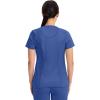 Cherokee Infinity Womens Round Neck Scrub Top, Contemporary Fit, 3 Pockets, Rib-Knit Panels, 360° Stretch – 2624A(Galaxy Blue)