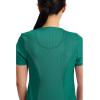 Cherokee Infinity Womens Round Neck Scrub Top, Contemporary Fit, 3 Pockets, Rib-Knit Panels, 360° Stretch – 2624A(Hunter Green)