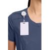 Cherokee Infinity Womens Round Neck Scrub Top, Contemporary Fit, 3 Pockets, Rib-Knit Panels, 360° Stretch – 2624A(Navy)