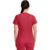Cherokee Infinity Womens Round Neck Scrub Top, Contemporary Fit, 3 Pockets, Rib-Knit Panels, 360° Stretch – 2624A(Red)
