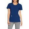 Cherokee Infinity Womens Round Neck Scrub Top, Contemporary Fit, 3 Pockets, Rib-Knit Panels, 360° Stretch – 2624A(Royal)