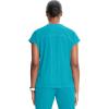 Cherokee Infinity Womens Round Neck Scrub Top, Partial Zip Covered Placket, 3 Zip Pockets, PROTX2 Technology – IN622A(Aquaturque)