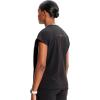 Cherokee Infinity Womens Round Neck Scrub Top, Partial Zip Covered Placket, 3 Zip Pockets, PROTX2 Technology – IN622A(Black)