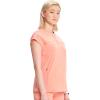 Cherokee Infinity Womens Round Neck Scrub Top, Partial Zip Covered Placket, 3 Zip Pockets, PROTX2 Technology – IN622A(Electric Coral)