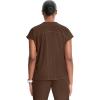Cherokee Infinity Womens Round Neck Scrub Top, Partial Zip Covered Placket, 3 Zip Pockets, PROTX2 Technology – IN622A(Espresso Express)