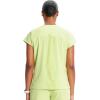 Cherokee Infinity Womens Round Neck Scrub Top, Partial Zip Covered Placket, 3 Zip Pockets, PROTX2 Technology – IN622A(Green Energy)