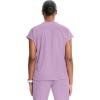 Cherokee Infinity Womens Round Neck Scrub Top, Partial Zip Covered Placket, 3 Zip Pockets, PROTX2 Technology – IN622A(Livewire Lilac)