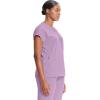 Cherokee Infinity Womens Round Neck Scrub Top, Partial Zip Covered Placket, 3 Zip Pockets, PROTX2 Technology – IN622A(Livewire Lilac)
