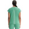 Cherokee Infinity Womens Round Neck Scrub Top, Partial Zip Covered Placket, 3 Zip Pockets, PROTX2 Technology – IN622A(Matcha Latte)