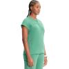 Cherokee Infinity Womens Round Neck Scrub Top, Partial Zip Covered Placket, 3 Zip Pockets, PROTX2 Technology – IN622A(Matcha Latte)