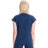 Cherokee Infinity Womens Round Neck Scrub Top, Partial Zip Covered Placket, 3 Zip Pockets, PROTX2 Technology – IN622A(Navy)