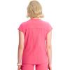 Cherokee Infinity Womens Round Neck Scrub Top, Partial Zip Covered Placket, 3 Zip Pockets, PROTX2 Technology – IN622A(Power Pink)