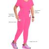 Cherokee Infinity Womens Scrub Jogger Pants, Mid Rise, Moisture Wicking, Wrinkle-Resistant, 360 Stretch, 5 Pockets – CK110A(Carmine Pink)