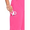 Cherokee Infinity Womens Scrub Jogger Pants, Mid Rise, Moisture Wicking, Wrinkle-Resistant, 360 Stretch, 5 Pockets – CK110A(Carmine Pink)