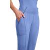 Cherokee Infinity Womens Scrub Jogger Pants, Mid Rise, Moisture Wicking, Wrinkle-Resistant, 360 Stretch, 5 Pockets – CK110A(Ciel Blue)