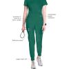 Cherokee Infinity Womens Scrub Jogger Pants, Mid Rise, Moisture Wicking, Wrinkle-Resistant, 360 Stretch, 5 Pockets – CK110A(Hunter Green)