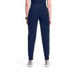 Cherokee Infinity Womens Scrub Jogger Pants, Mid Rise, Moisture Wicking, Wrinkle-Resistant, 360 Stretch, 5 Pockets – CK110A(Navy)